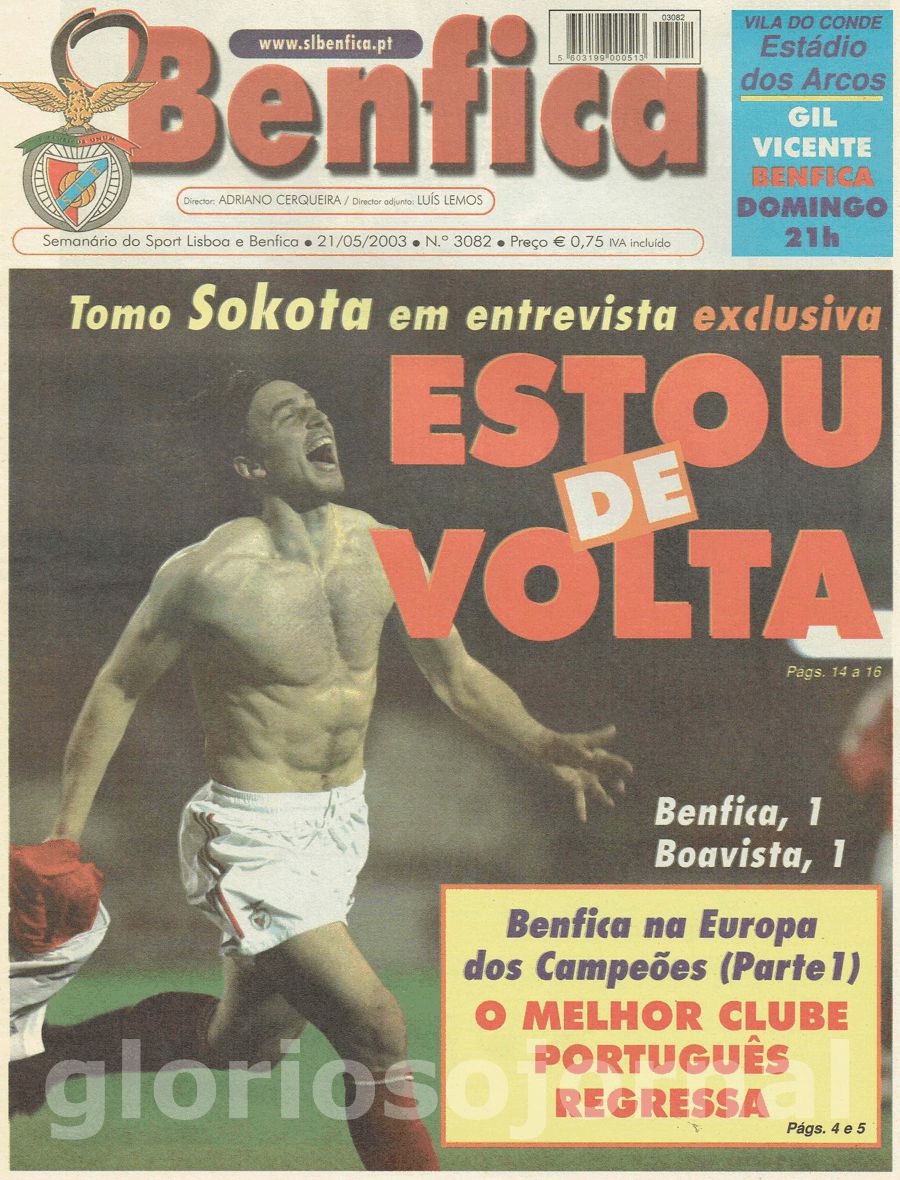 jornal o benfica 3082 2003-05-21